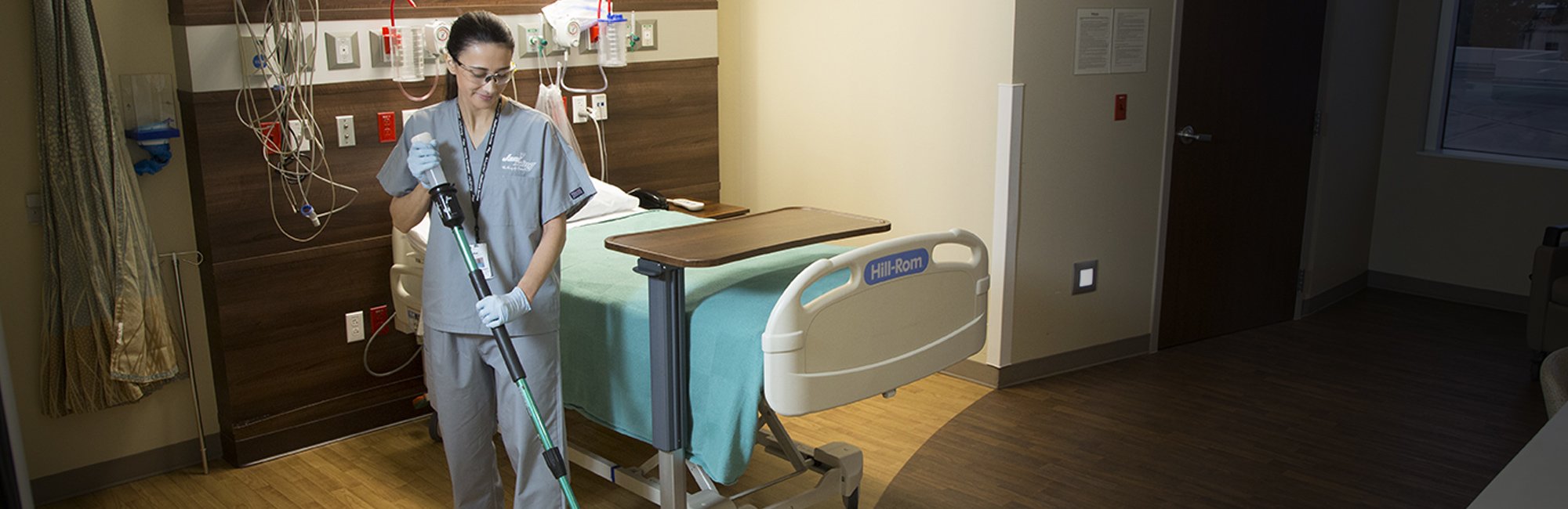 a woman in a hospital room