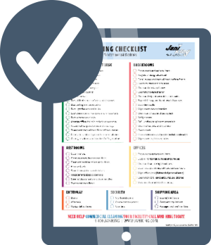a checklist on a tablet with a checklist icon
