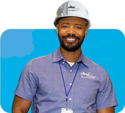 a man wearing a hard hat
