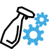icon bottle and gears