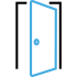 a blue door icon