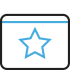 a blue star icon