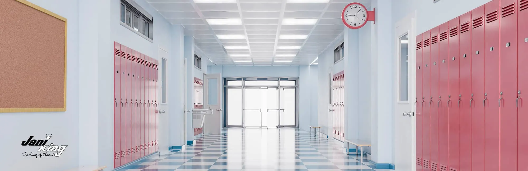 School with popping colors that is perfectly clean.