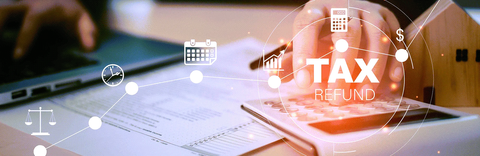 Someone working on their taxes